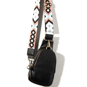 Anthropologie Liberty Crossbody Bag Black-NEW